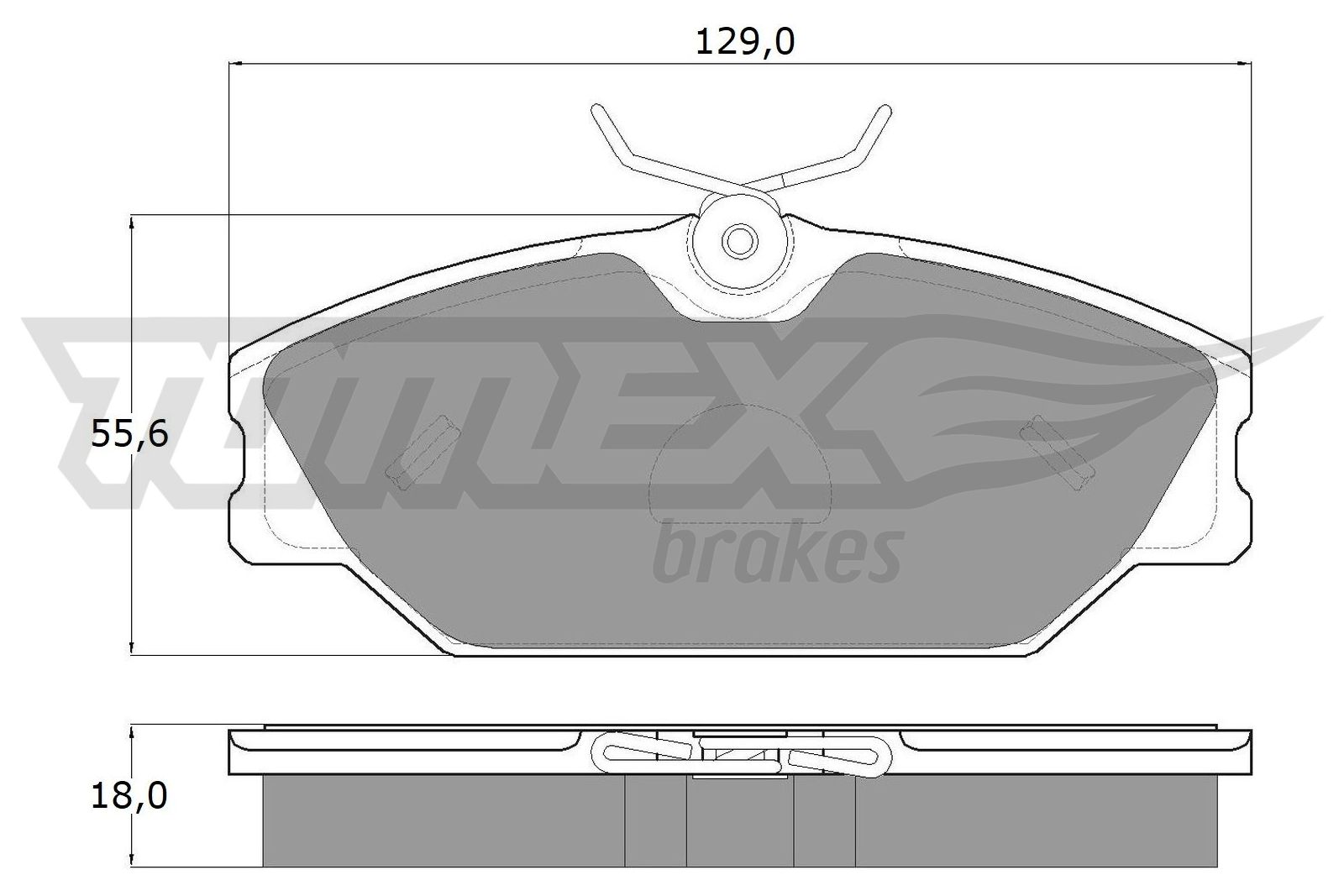 Sada brzdových platničiek kotúčovej brzdy TOMEX Brakes